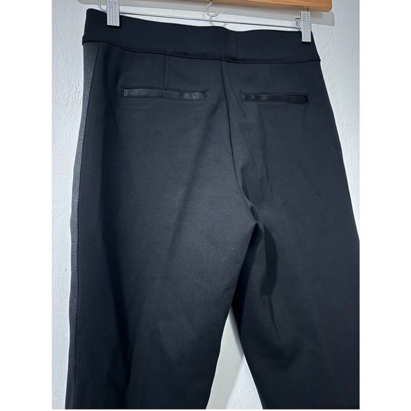 Spanx Black pullon ponte tux stripe pants Medium Tall - Picture 3 of 7